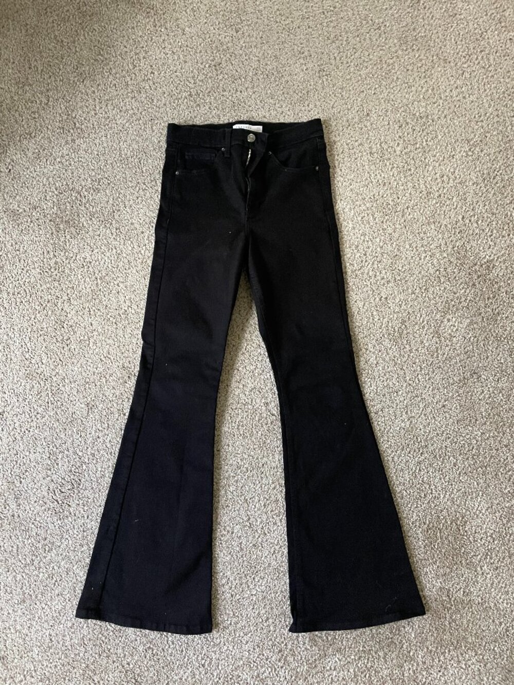 Topshop Pure Black Jamie Flare Bell Bottom Pants